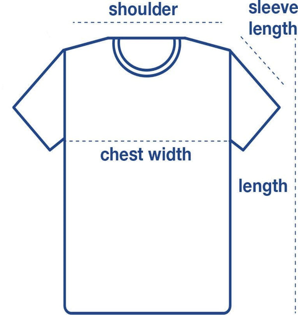 Clean Crewneck T-Shirt 3 Pack size chart measurement diagram