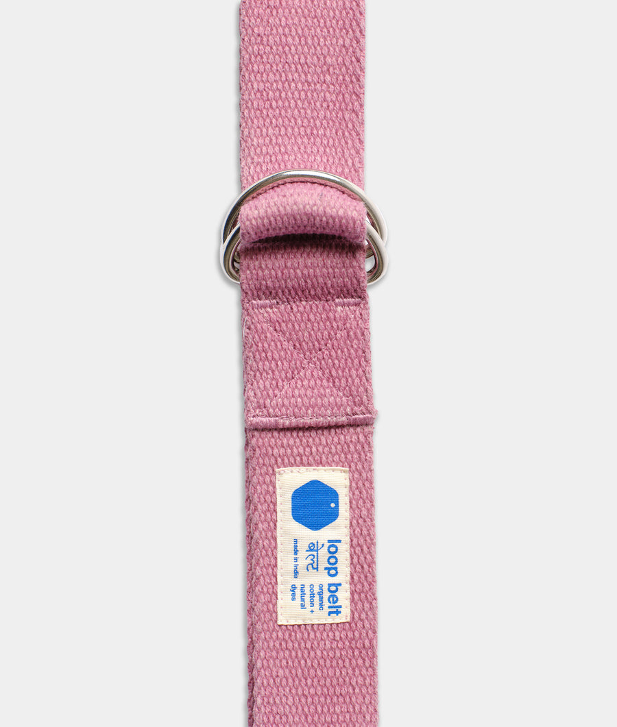 Pink woven cotton belt with silver metal buckle - Industry of All Nations