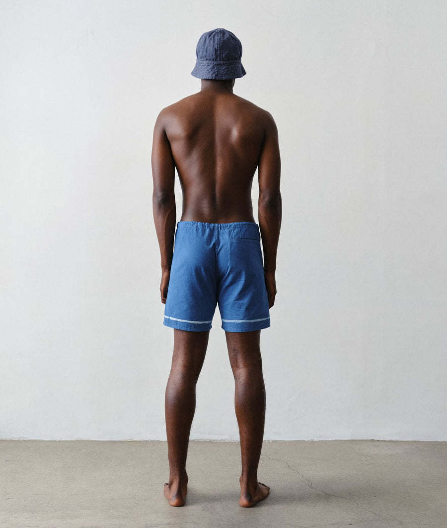 Back view of man wearing Clean Boardshorts in Batik Linea