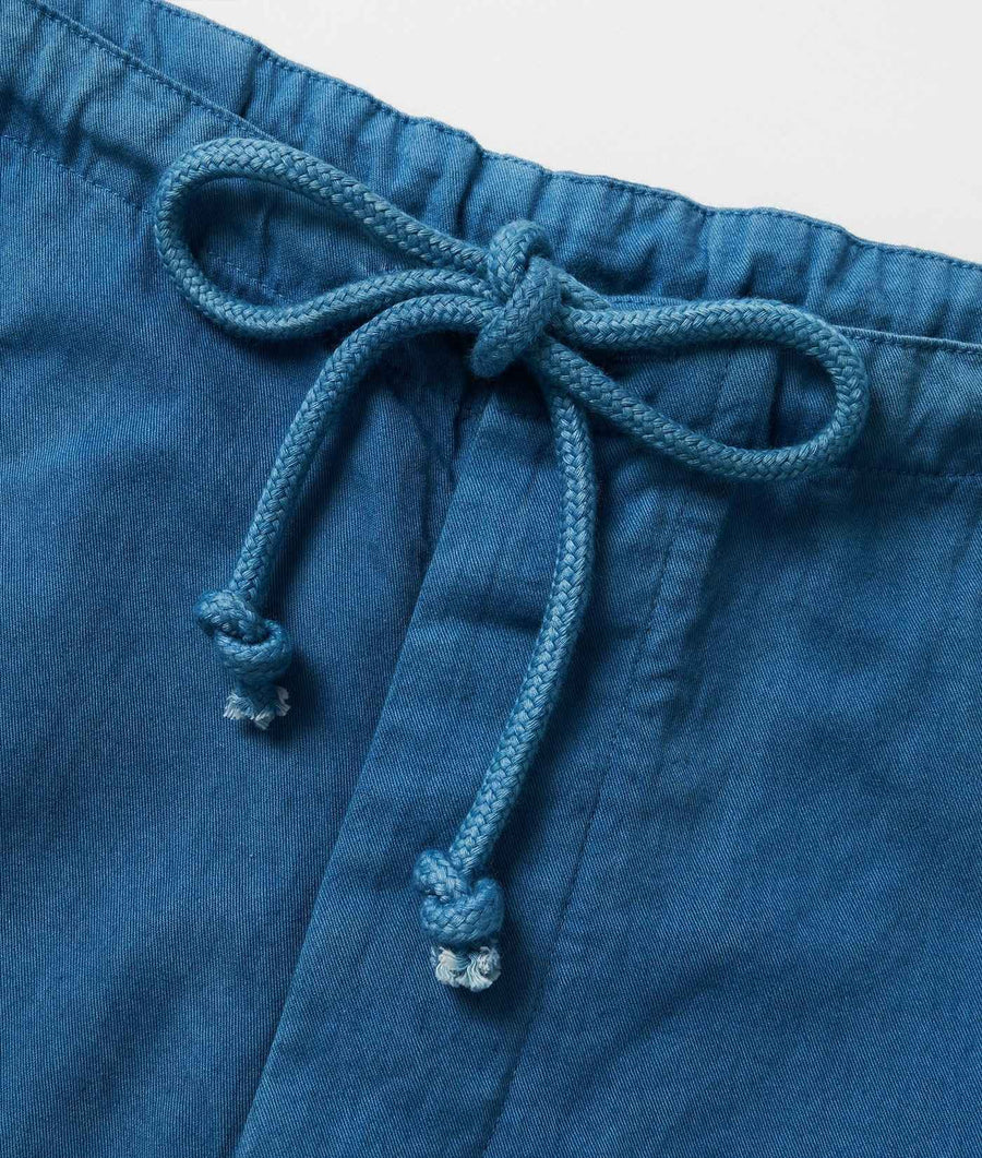Close-up of the Clean Board Shorts in Eclipse, highlighting the waistband and organic cotton fabric