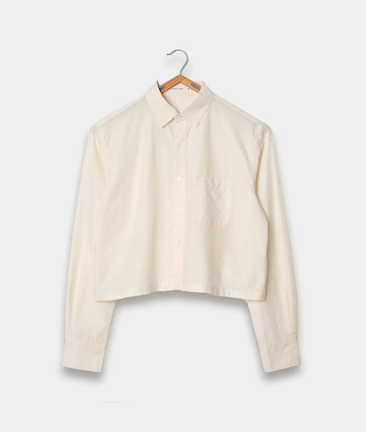 Cropped Madras Shirt LS
