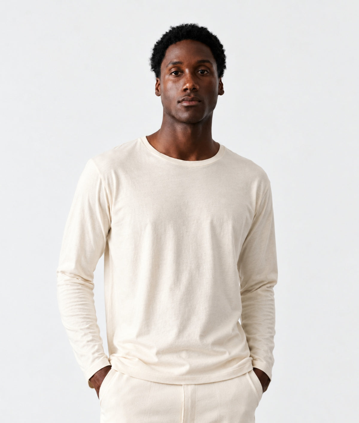Clean Crewneck Long Sleeve T-shirt