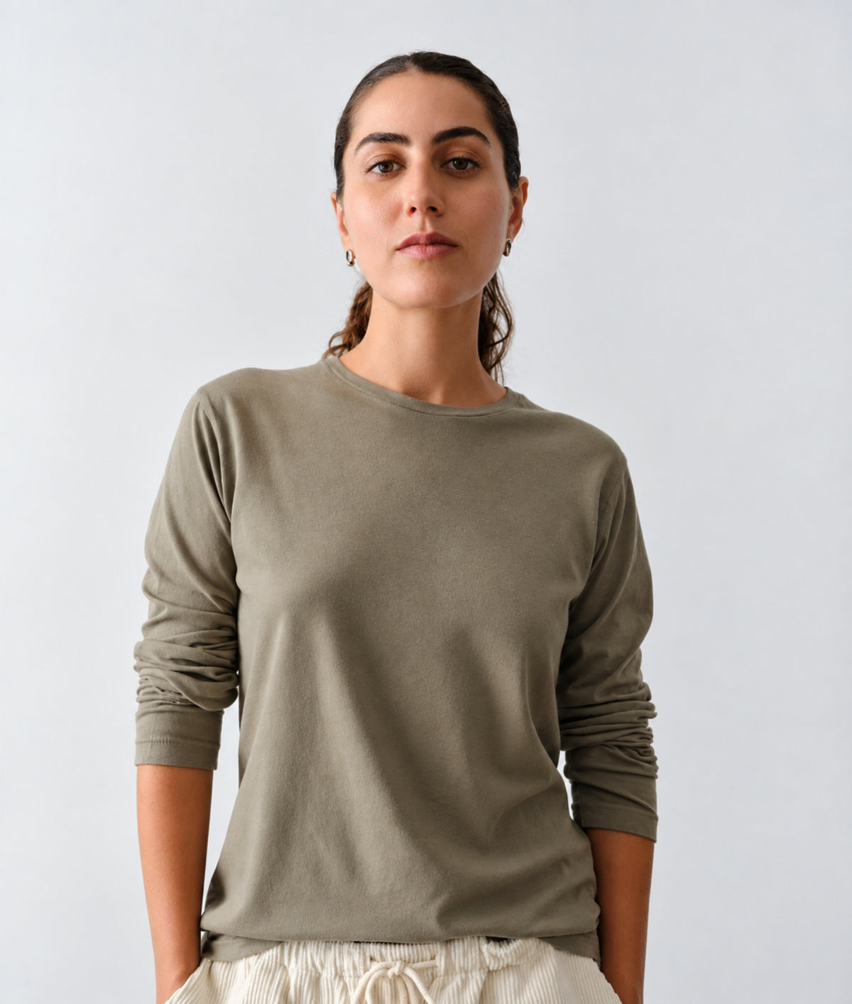 Clean Crewneck Long Sleeve T-shirt