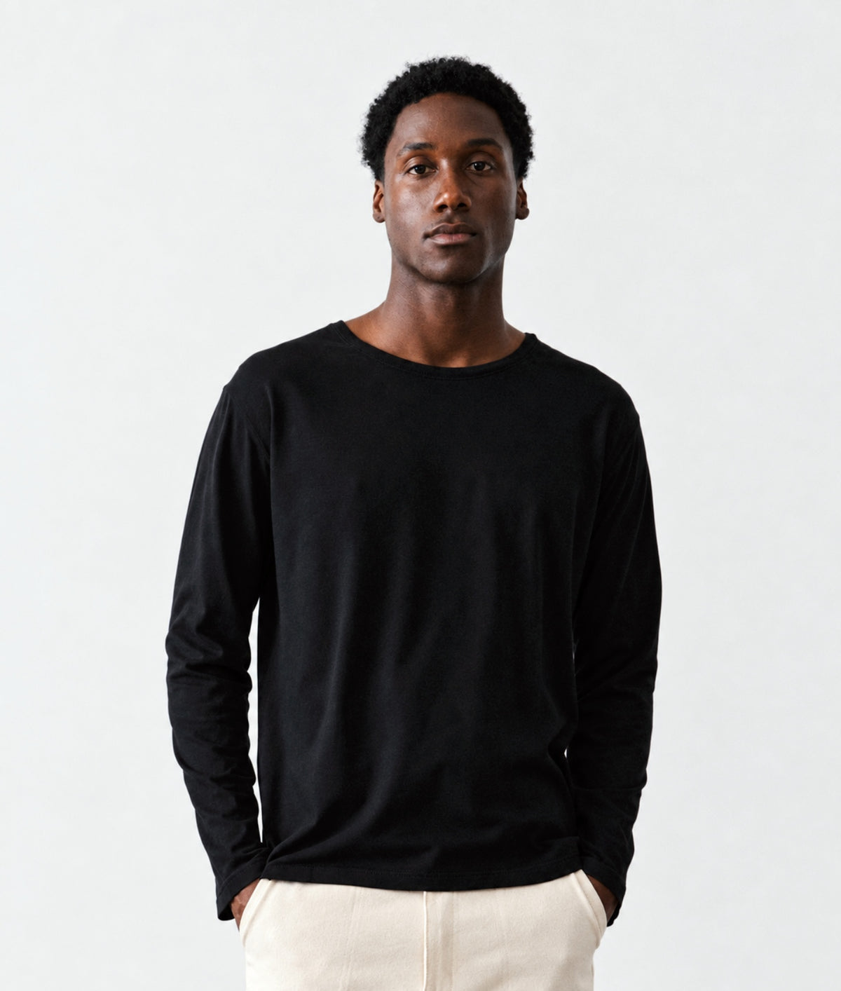 Clean Crewneck Long Sleeve T-shirt