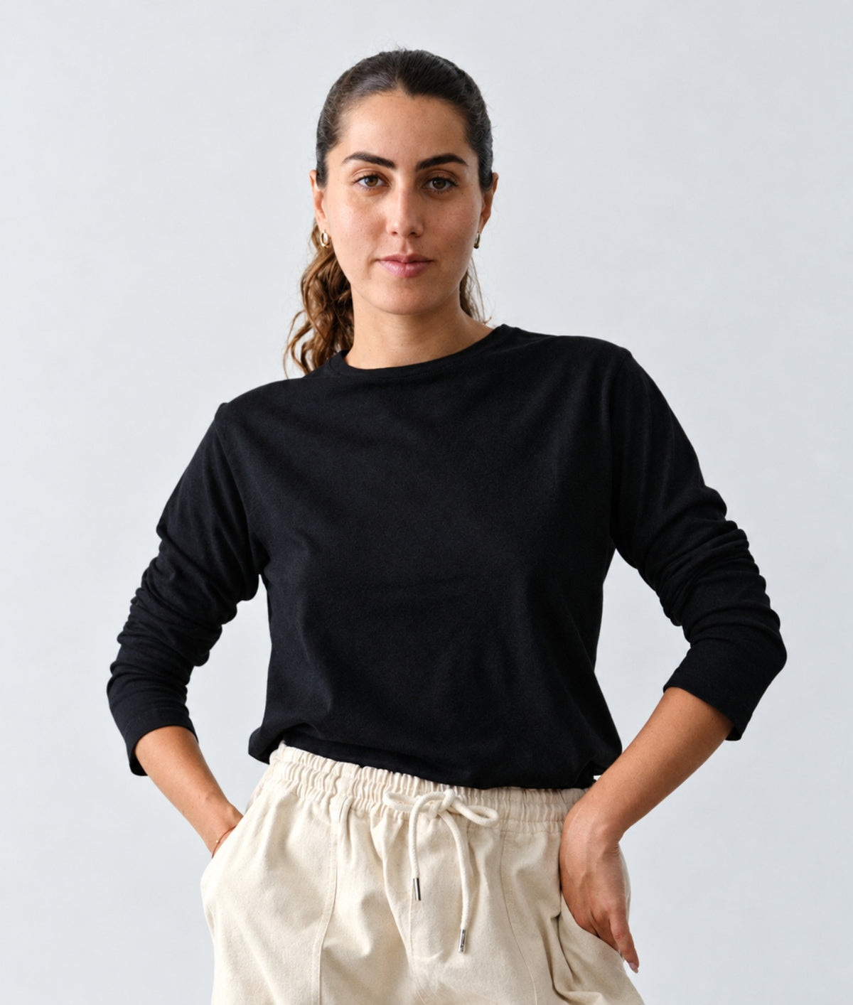 Clean Crewneck Long Sleeve T-shirt