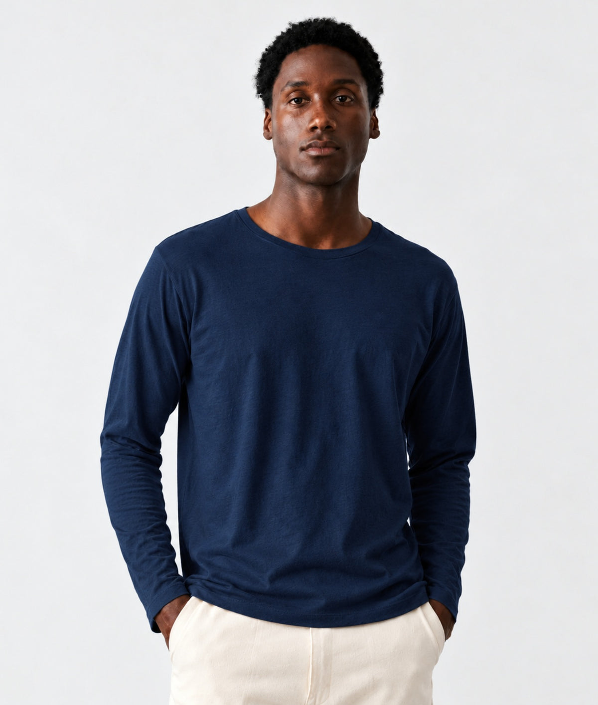 Clean Crewneck Long Sleeve T-shirt