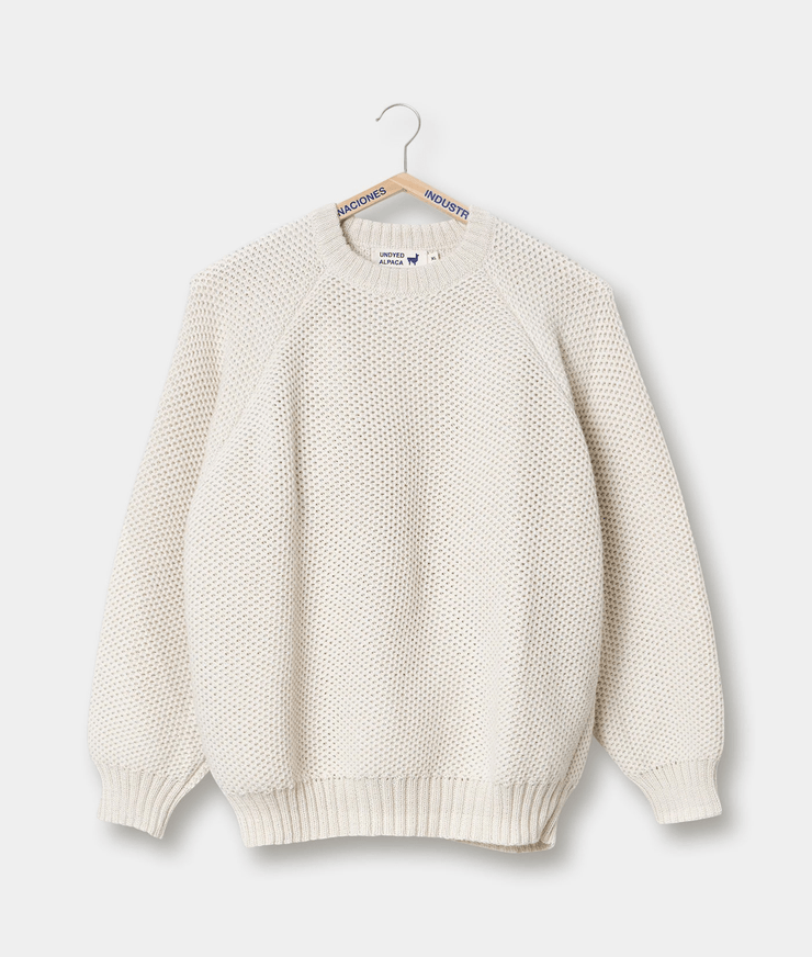 Alpaca Raglan Sweater - ARS-WHT-S - Industry of All Nations