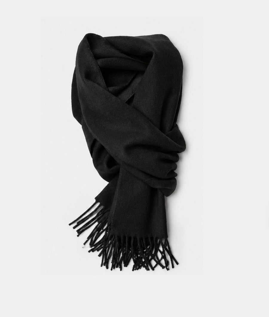 Alpaca Woven Scarf - AWS-BLK - Industry of All Nations