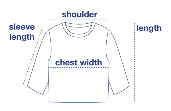 Kids Sweatshirt size chart
