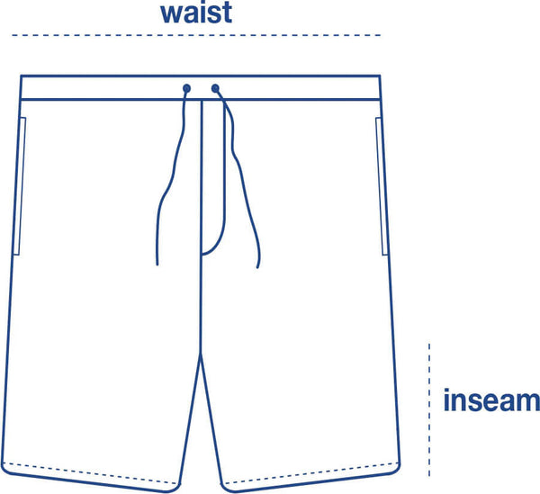 Super Sweatshorts size chart measurement diagram