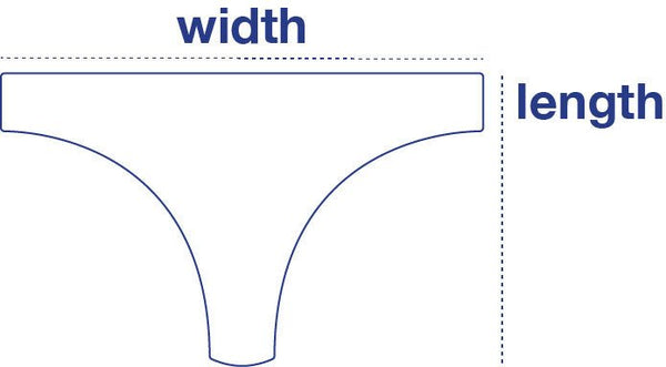 Wild Thong size chart measurement diagram