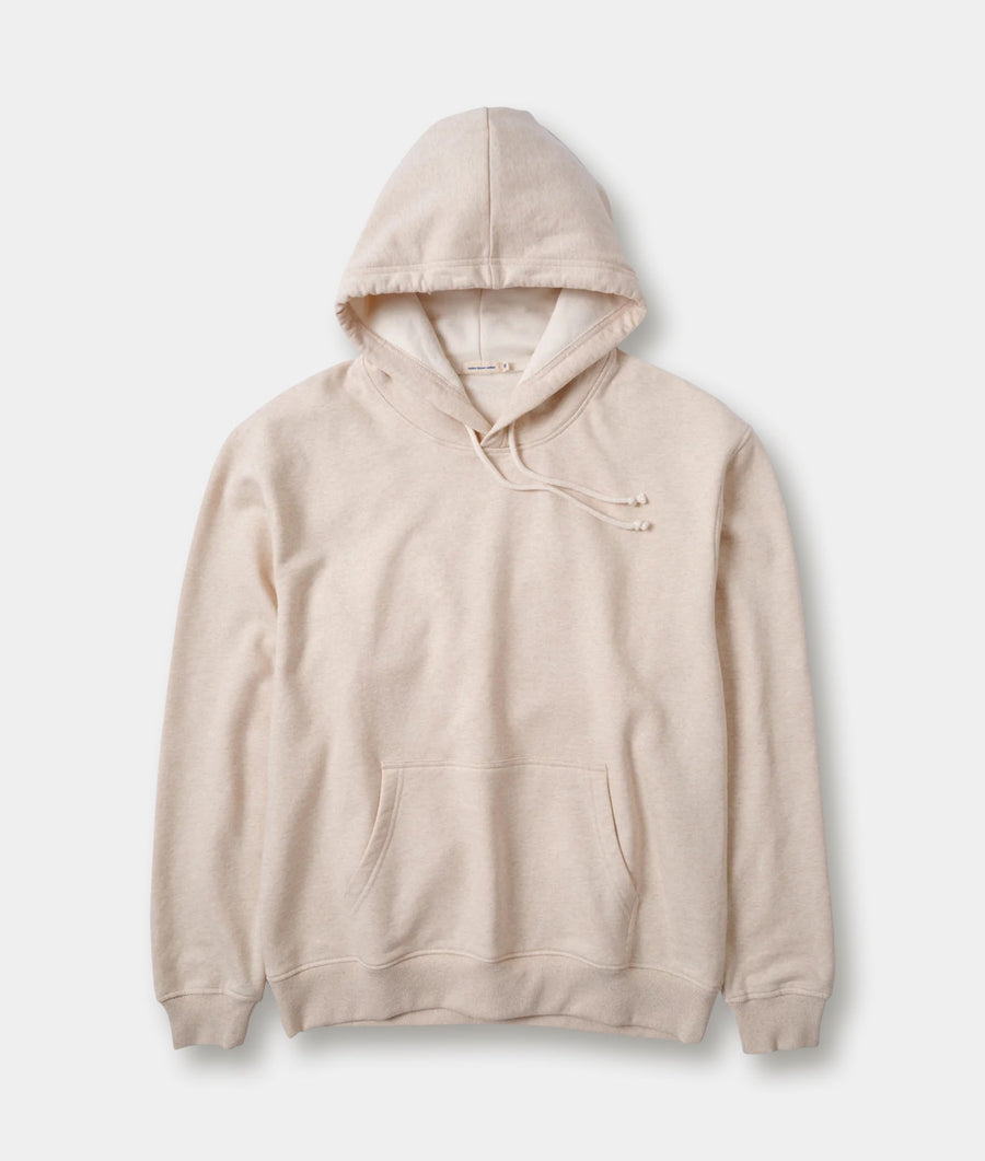 Tan/beige hoodie with drawstring and front pocket, displayed flat against white background - Industry of All Nations