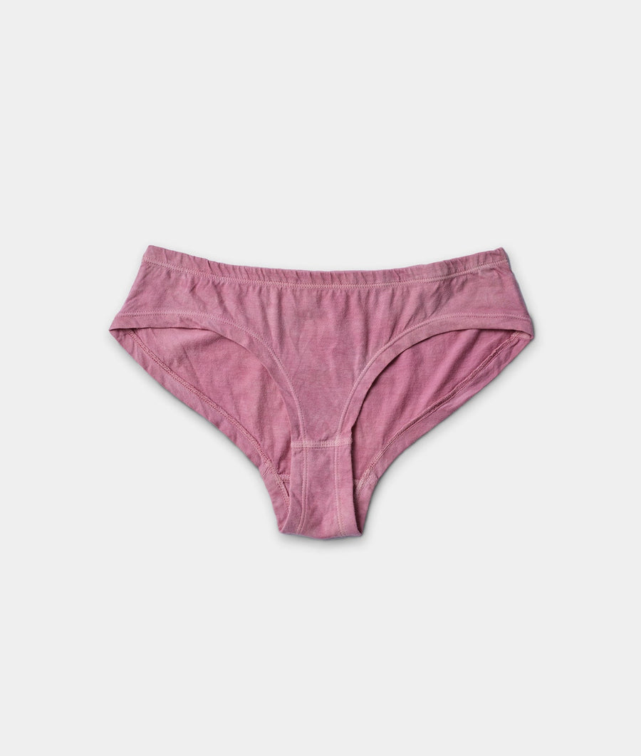 Pink organic cotton briefs against a white background - Industry of All Nations